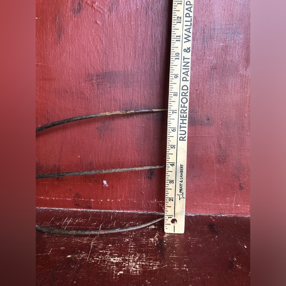 9705 Primitive Metal Hay Pitchfork Rake 3 Prong Rusty Crusty 7.5” X 14” - Picture 6 of 9